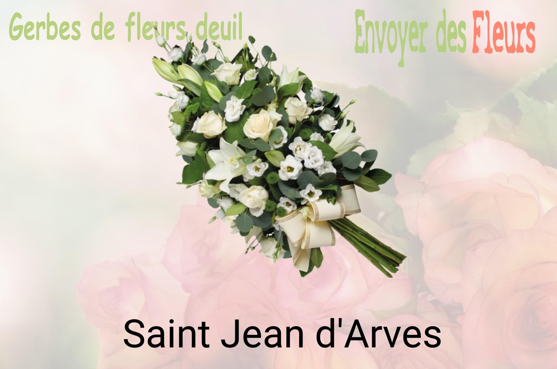 Gerbe de fleurs de deuil livrée à Saint-Jean-d'Arves